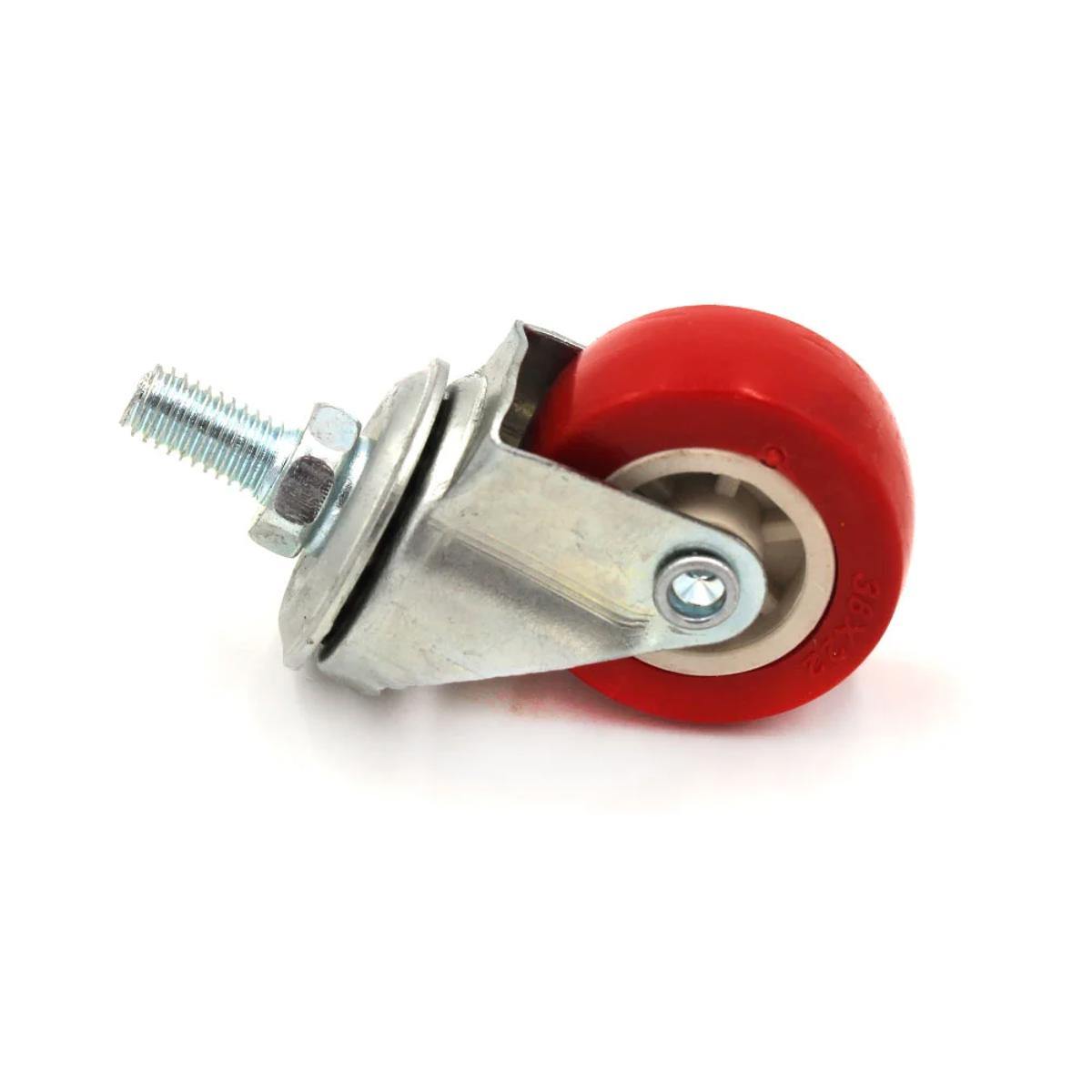 عجل تفلون أحمر برغي 8ملم 1.1/2"